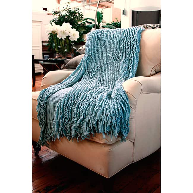 Charlotte Acrylic Soft Ruffle Throw
