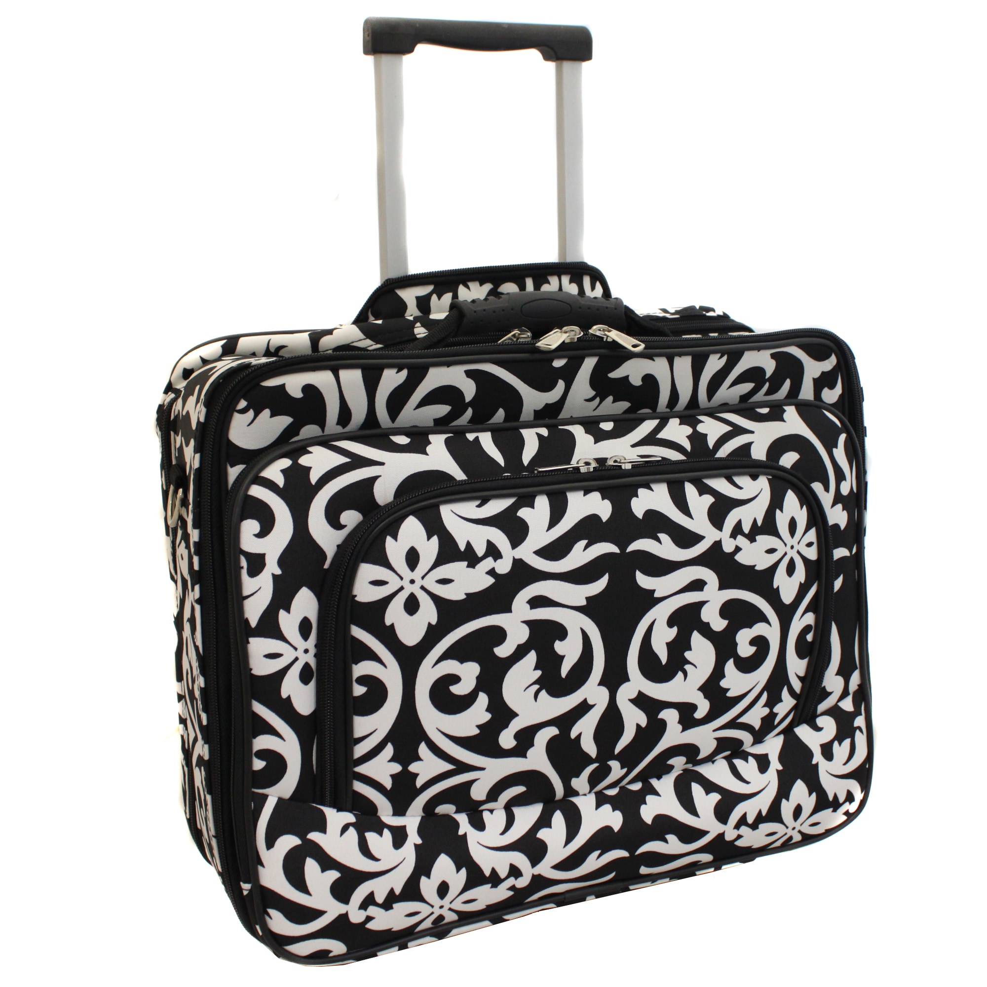 World Traveler Women&#39;s Damask Print Rolling Laptop Tote | eBay