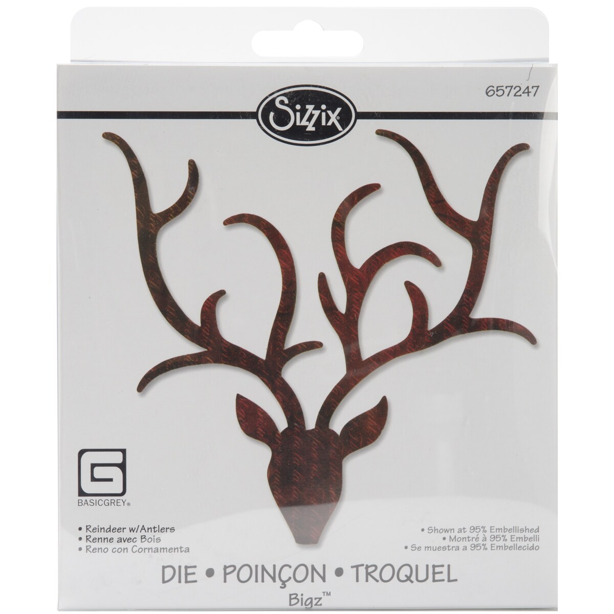 Sizzix Bigz Bigkick/big Shot Figgy Pudding Reindeer Die