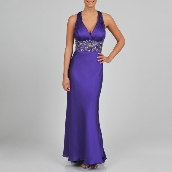 JR Nites Women's Embellished Halter Gown - 14129767 - Overstock.com ...