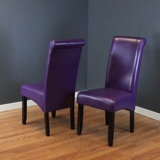 Milan Faux Leather Boysenberry Dining Chairs Set Of 2 Free Milan Faux Leather Boysenberry Dining Chairs Set Of 2