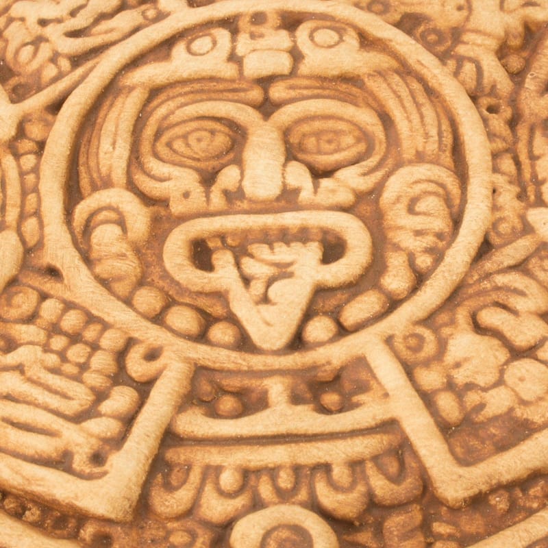 Handmade Ceramic 'Aztec Calendar in Tan' Plaque (Mexico)