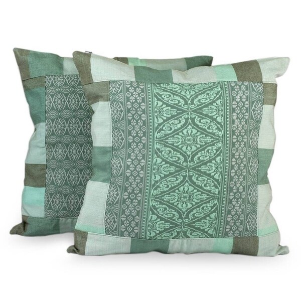 Handmade Cotton Huipil Stories Cushion Set of Two Covers (Guatemala)