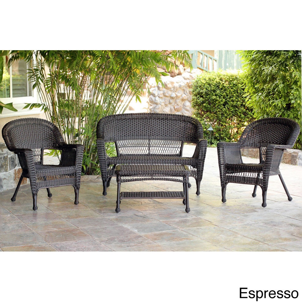 Wicker Patio 4 piece Conversation Set