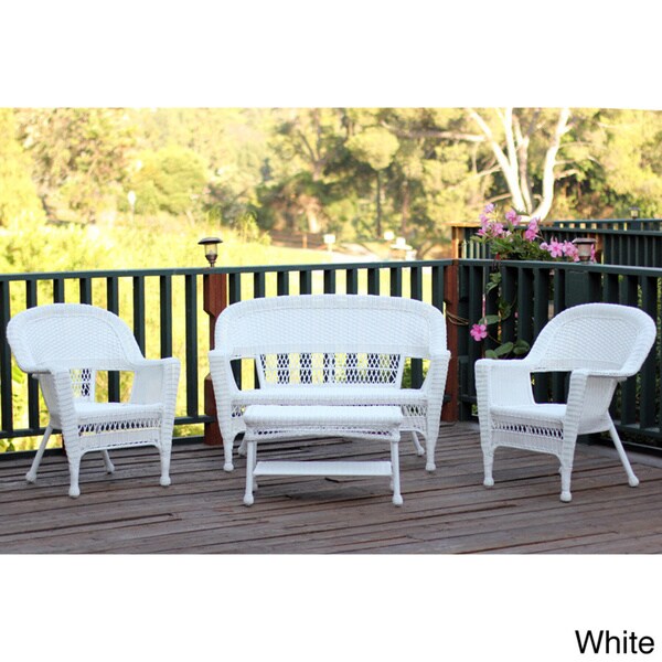 Wicker Patio 4-piece Conversation Set - Free Shipping Today - Overstock ...