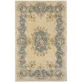 Safavieh Handmade Ivory/ Light Blue Hand-spun Wool Rug - 5' x 8'