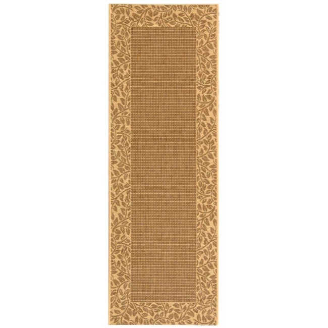 Poolside Brown/ Natural Indoor Outdoor Rug (24 X 911)