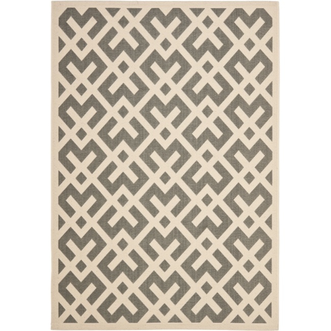 Poolside Grey/ Bone Indoor Outdoor Rug (4 X 57)