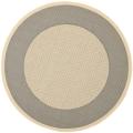 Safavieh Poolside Grey/ Cream Indoor Outdoor Rug - 6'7" x 6'7" round