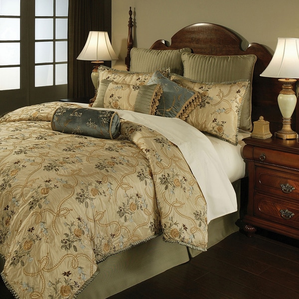 French Brocade Floral 4piece Comforter Set Free Shipping Today