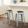 Tabouret 24-inch Padded Metal Counter Stool (Set of 2)