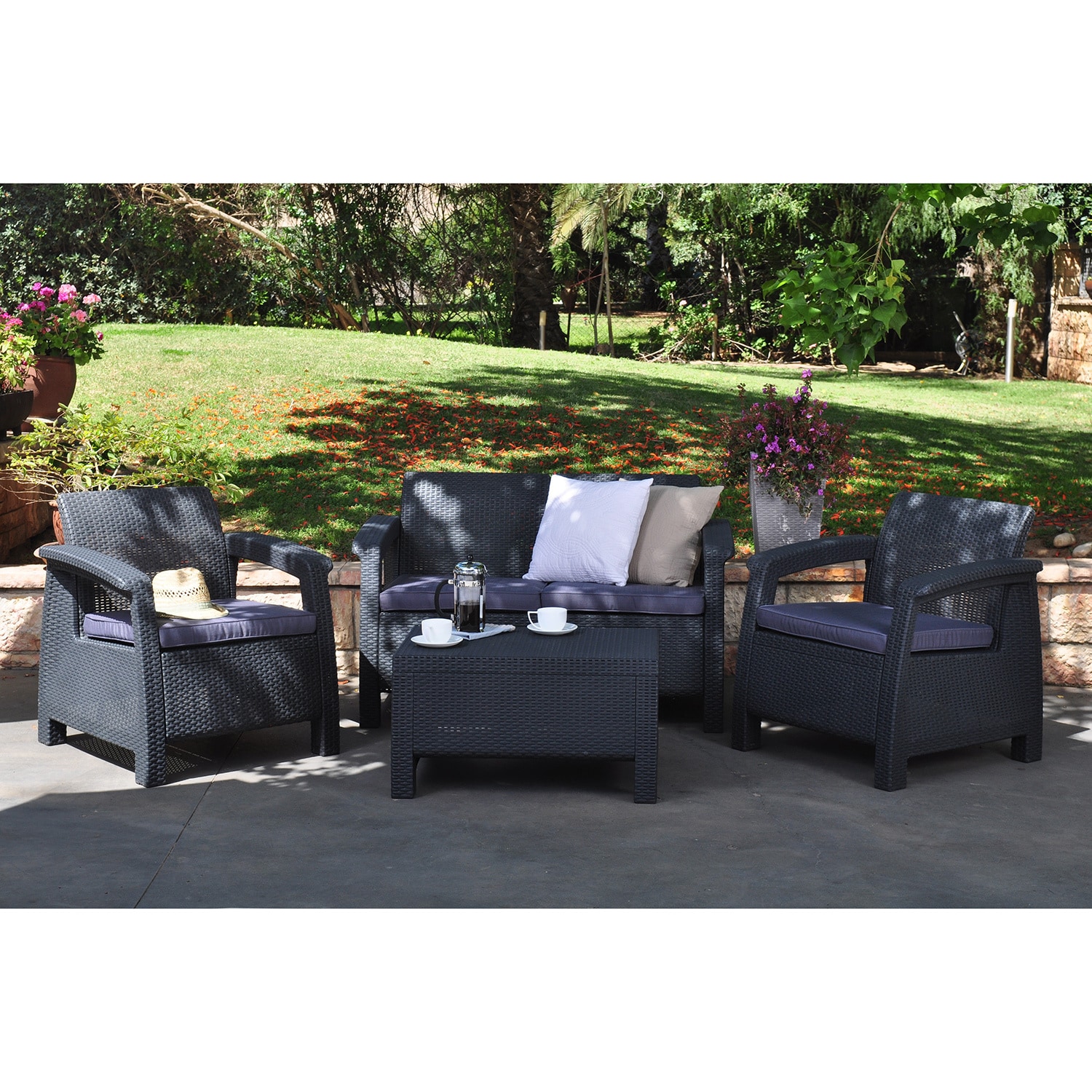 Mykonos Grey 4 pc Conversation Set Today $819.99 4.0 (3 reviews)