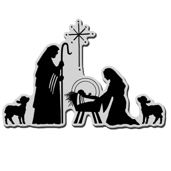 slide 2 of 2, Stampendous 'Christmas Manger Scene' Cling Rubber Stamp