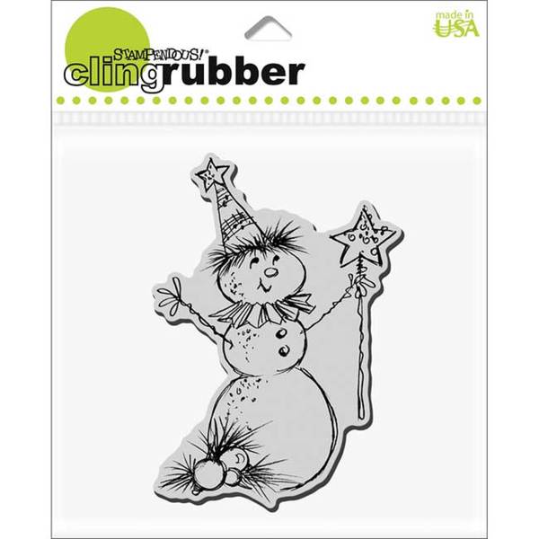 Stampendous Christmas Cling Rubber Stamp - "Merriest Wish" 3.5x4 Inch 7 thumbnail image