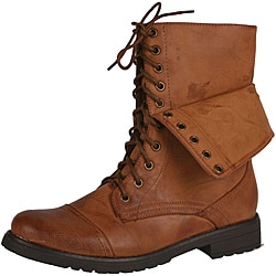 chestnut combat boots