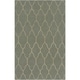 preview thumbnail 1 of 4, Hand-knotted Green Abu Wool Area Rug - 5' x 8' - 5' x 8' Green - 5' x 8' - Rectangle