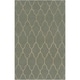 preview thumbnail 2 of 4, Hand-knotted Green Abu Wool Area Rug - 5' x 8' - 5' x 8'