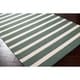preview thumbnail 3 of 4, Hand-woven Green Wool Frontier Reversible Area Rug - 8' x 11' - 8' x 11'