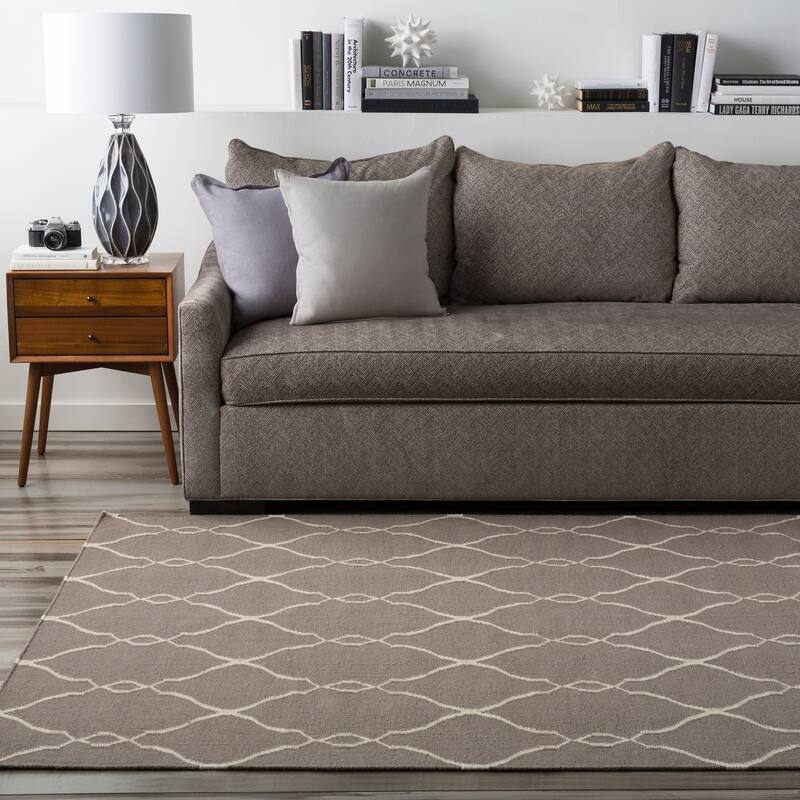 Hand-woven Gray Artemis Wool Area Rug - 2'6" x 8' Runner - 2'6" x 8' Runner - Taupe