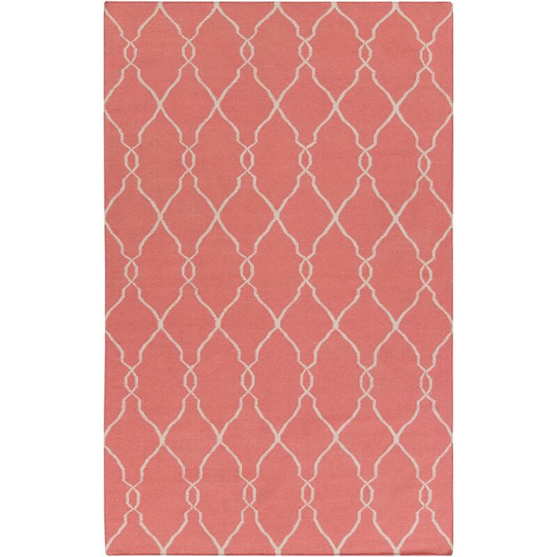 Hand-woven Orange Olympia Wool Area Rug - 3'6" x 5'6" - 3'6" x 5'6" - 3'6" x 5'6" - Rose
