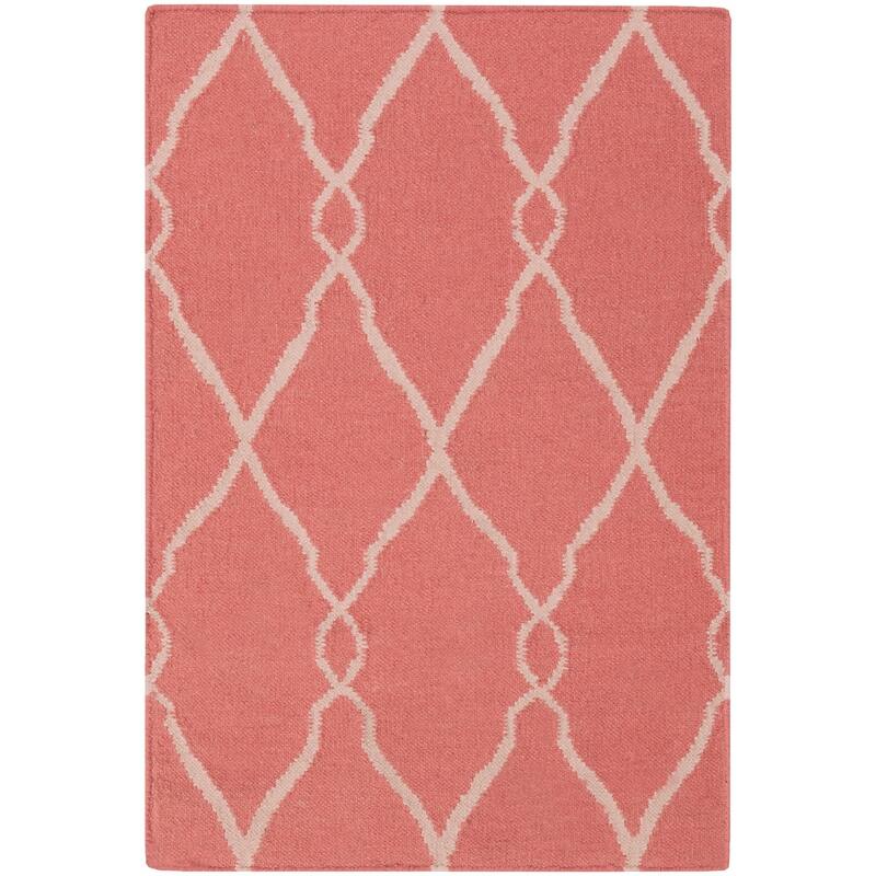 Hand-woven Orange Olympia Wool Area Rug - 3'6" x 5'6" - 3'6" x 5'6"