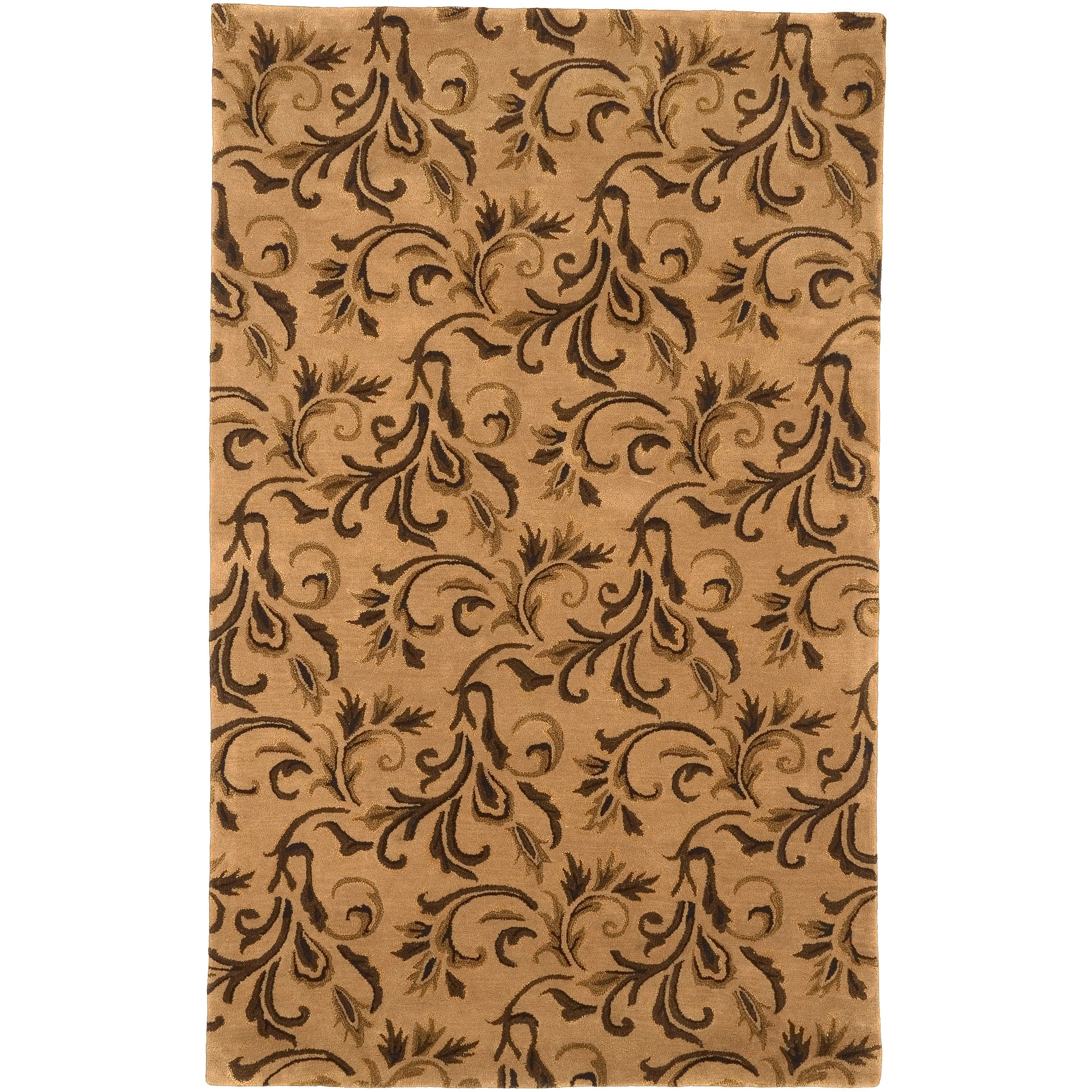 Hand tufted Gold Dorado New Zealand Wool Rug (33 X 53)