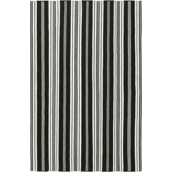Hand-woven Black Aristotle Wool Area Rug - 8' x 11'