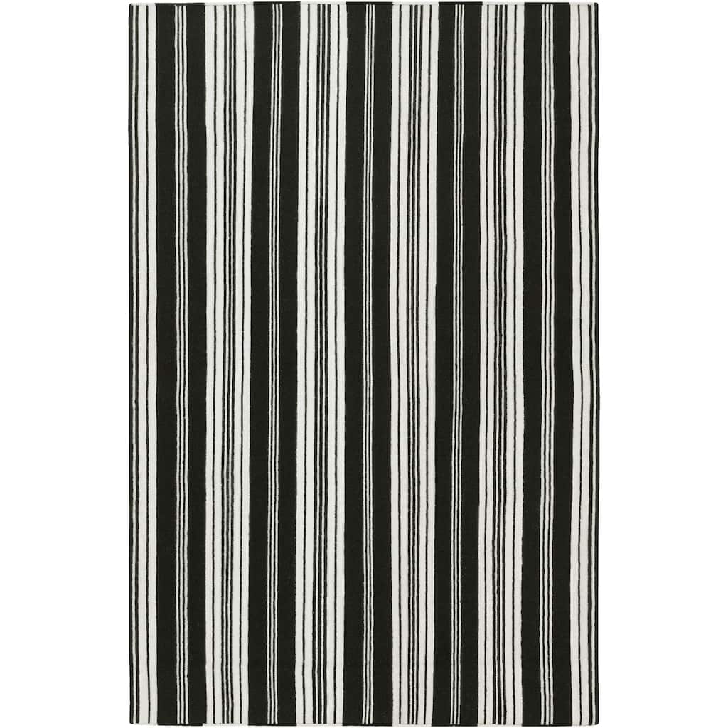 Hand-woven Black Aristotle Wool Area Rug - 8' x 11'