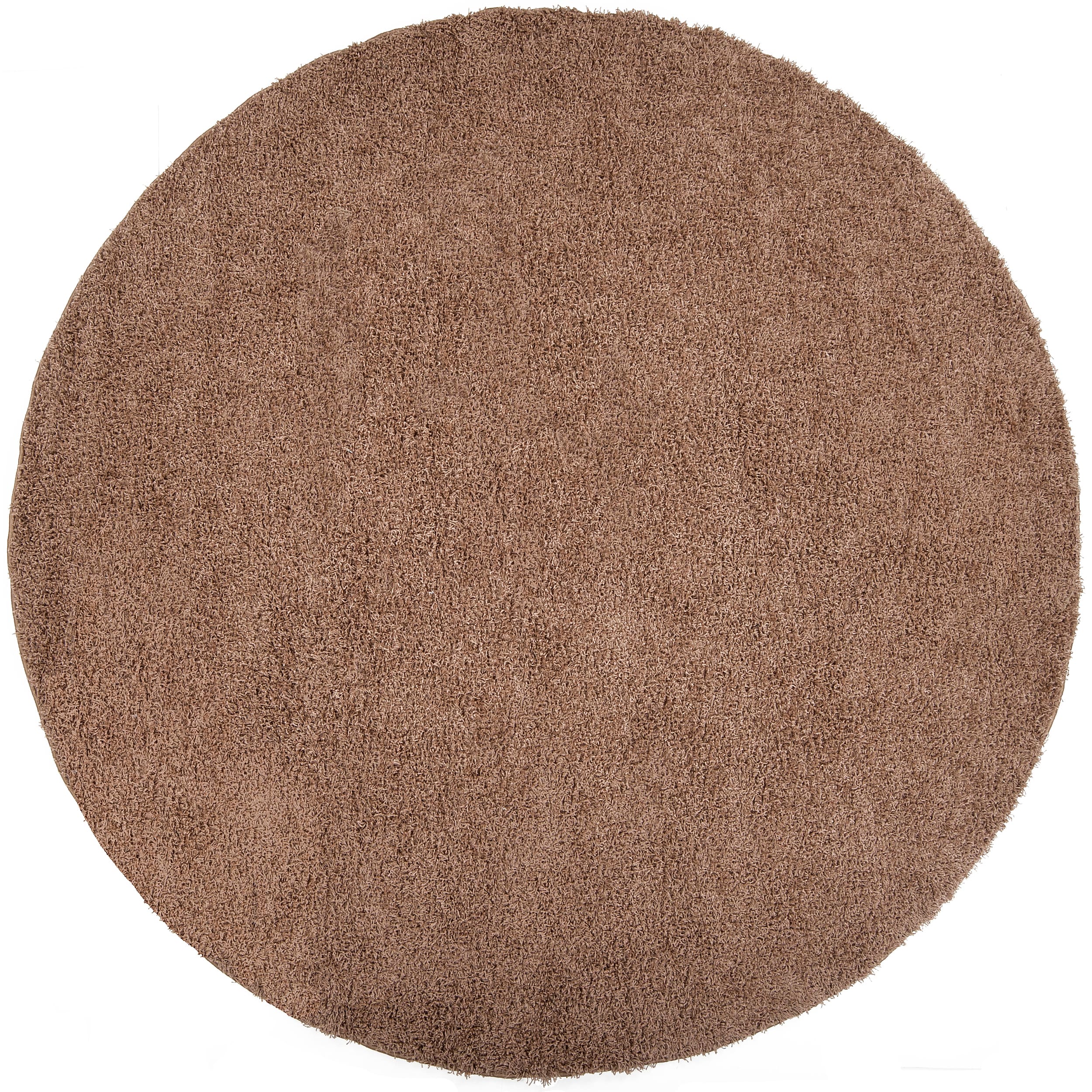 Woven Beige Zilla Plush Shag (8 Round)