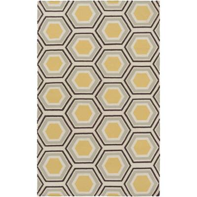 Hand-woven Grey Redeemer Wool Area Rug - 3'6" x 5'6"
