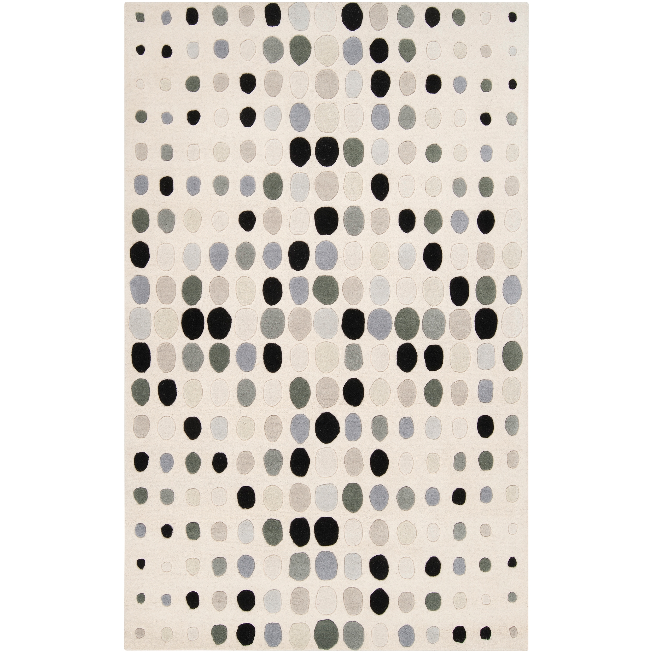 Tepper Jackson Hand tufted Contemporary Multi Colored Circles Comet Geometric Wool Rug (5 X 8)