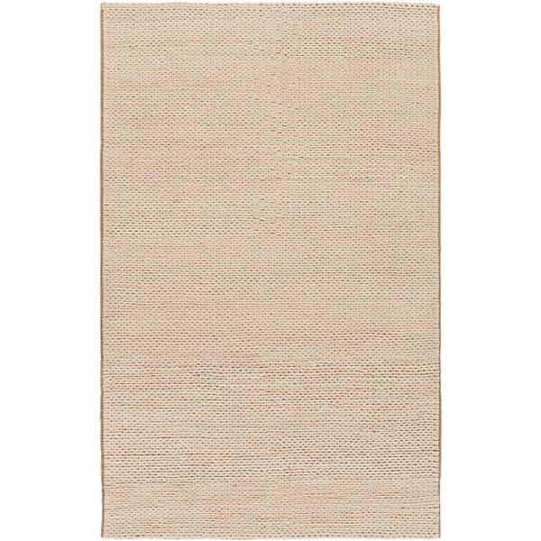 Hand-woven Edison New Zealand Wool Soft Braided Texture Area Rug - 5' x 8'