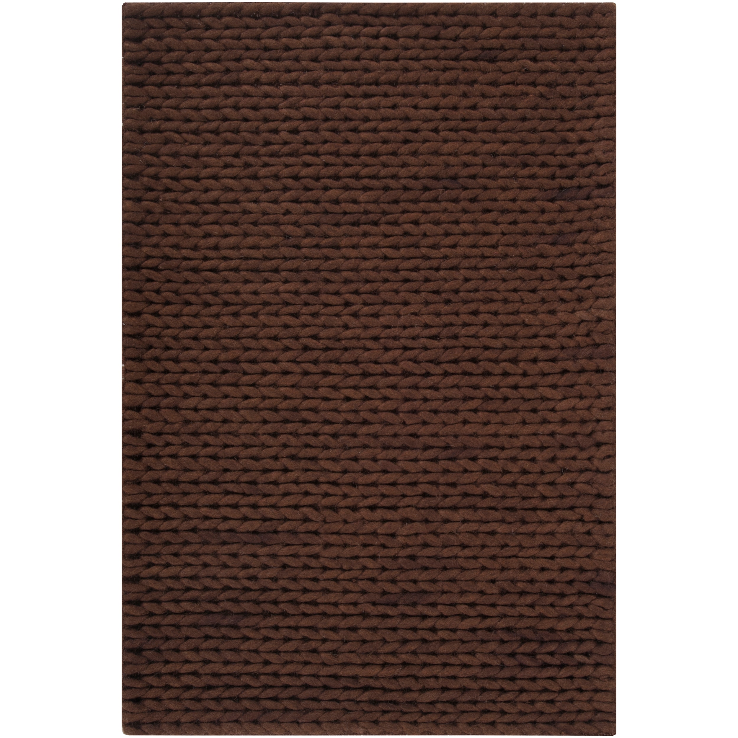 Hand Woven Brown Alva New Zealand Wool Soft Braided Texture Area Rug Hand Woven Brown Alva New Zealand Wool Soft Braided Texture Area Rug 8