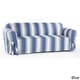 preview thumbnail 6 of 5, Classic Slipcovers Classic Stripe Sofa Slipcover Blue
