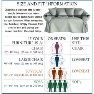 Sofa Slipcover Size Chart