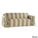 preview thumbnail 7 of 5, Classic Slipcovers Classic Stripe Sofa Slipcover Brown
