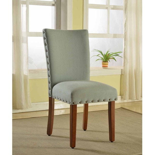HomePop Sea Foam Nail Head Parsons Chairs (Set of 2). Opens flyout.