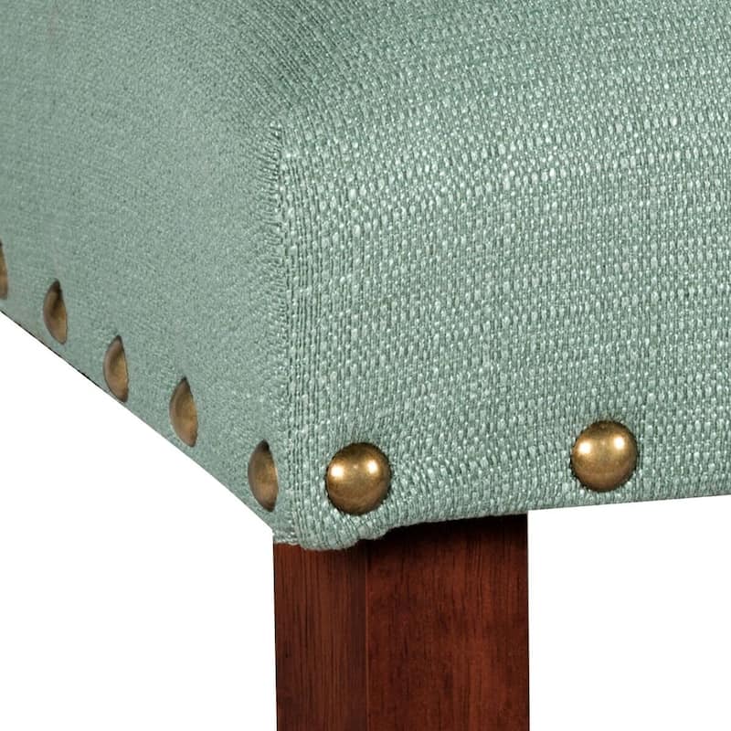 HomePop Sea Foam Nailhead Parsons Chairs (Set of 2)