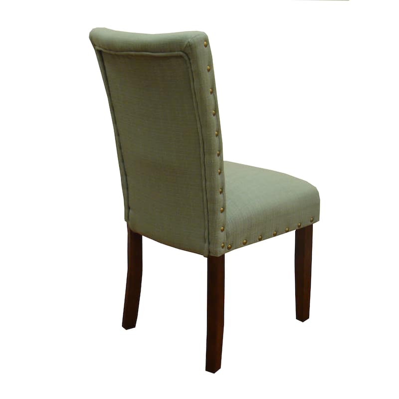 HomePop Sea Foam Nailhead Parsons Chairs (Set of 2)