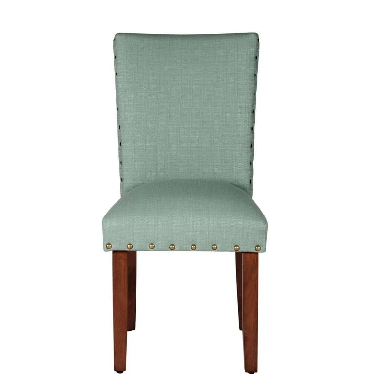 HomePop Sea Foam Nailhead Parsons Chairs (Set of 2)