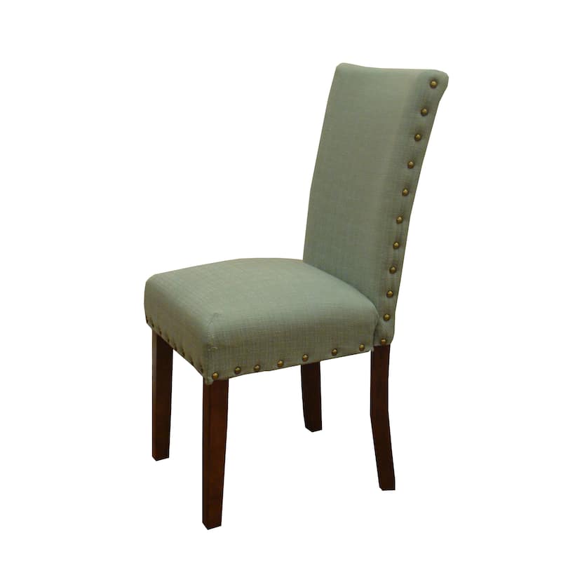 HomePop Sea Foam Nailhead Parsons Chairs (Set of 2)