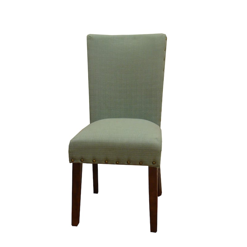 HomePop Sea Foam Nailhead Parsons Chairs (Set of 2)