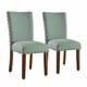 preview thumbnail 15 of 13, HomePop Sea Foam Nail Head Parsons Chairs (Set of 2)