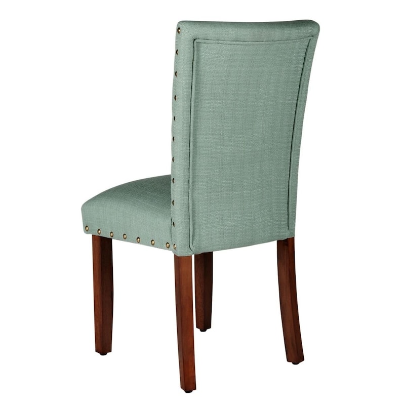 HomePop Sea Foam Nailhead Parsons Chairs (Set of 2)