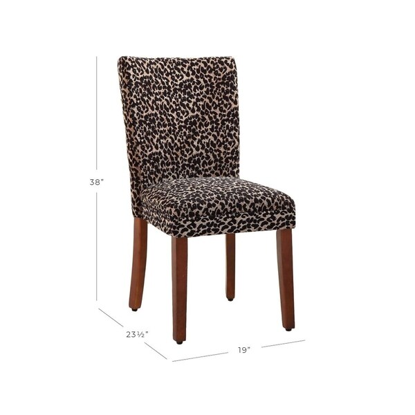 leopard print parson chairs