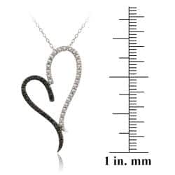 Db Designs Sterling Silver Black Diamond Accent Heart Necklace