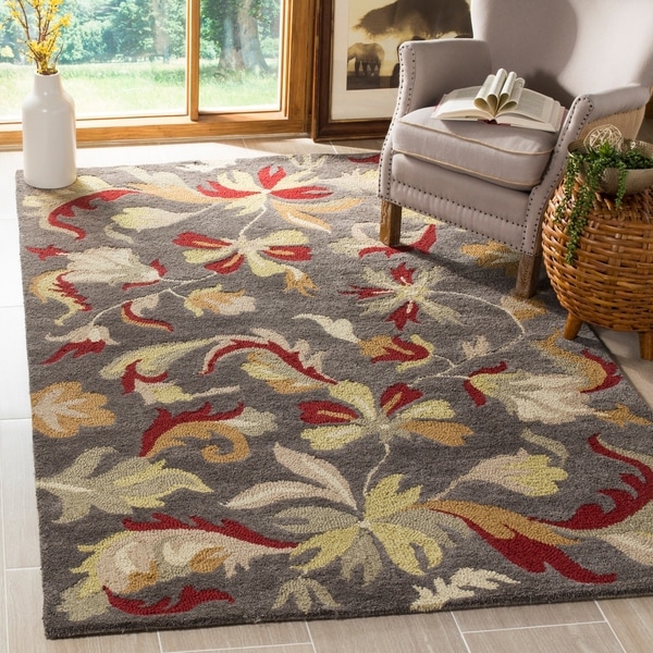 Safavieh Handmade Botanical Gardens Dark Grey Wool Rug - 8' x 10'