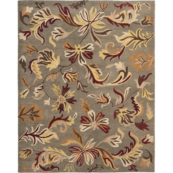 Safavieh Handmade Botanical Gardens Grey Wool Rug - 8' x 10'