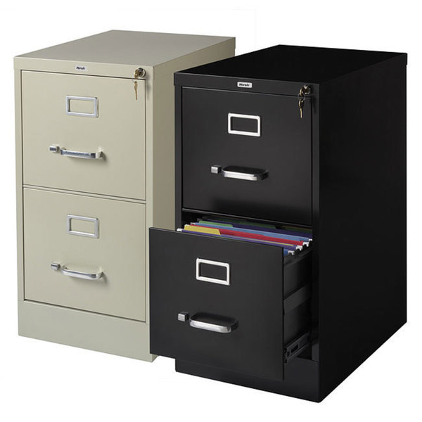Hirsh Commercial 22"Deep 2-drawer Letter Vertical File Cabinet. Opens flyout.