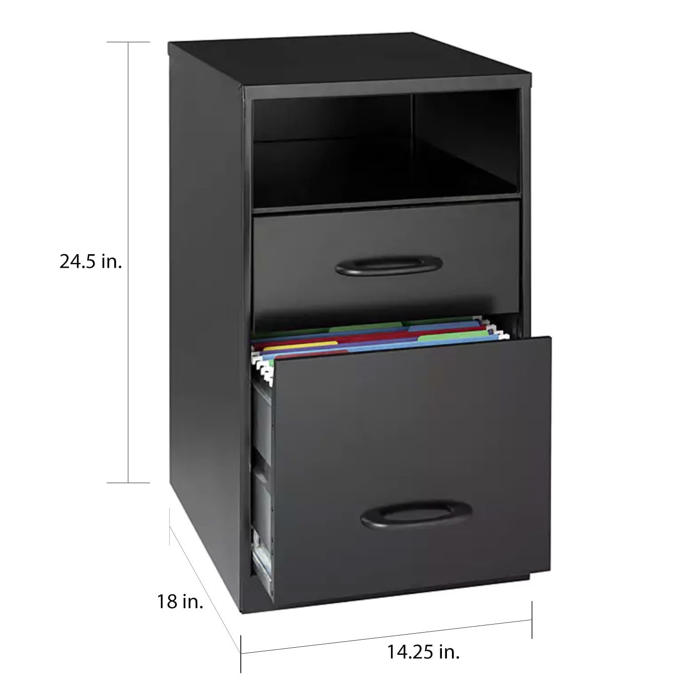 Shop Space Solutions 18 Deep 2 Drawer Metal File Cabinet With